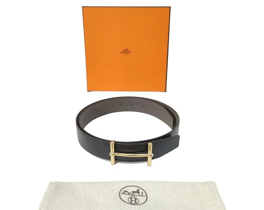 Hermes H D Ancre Belt Buckle And Reversible Leather Strap 32 mm