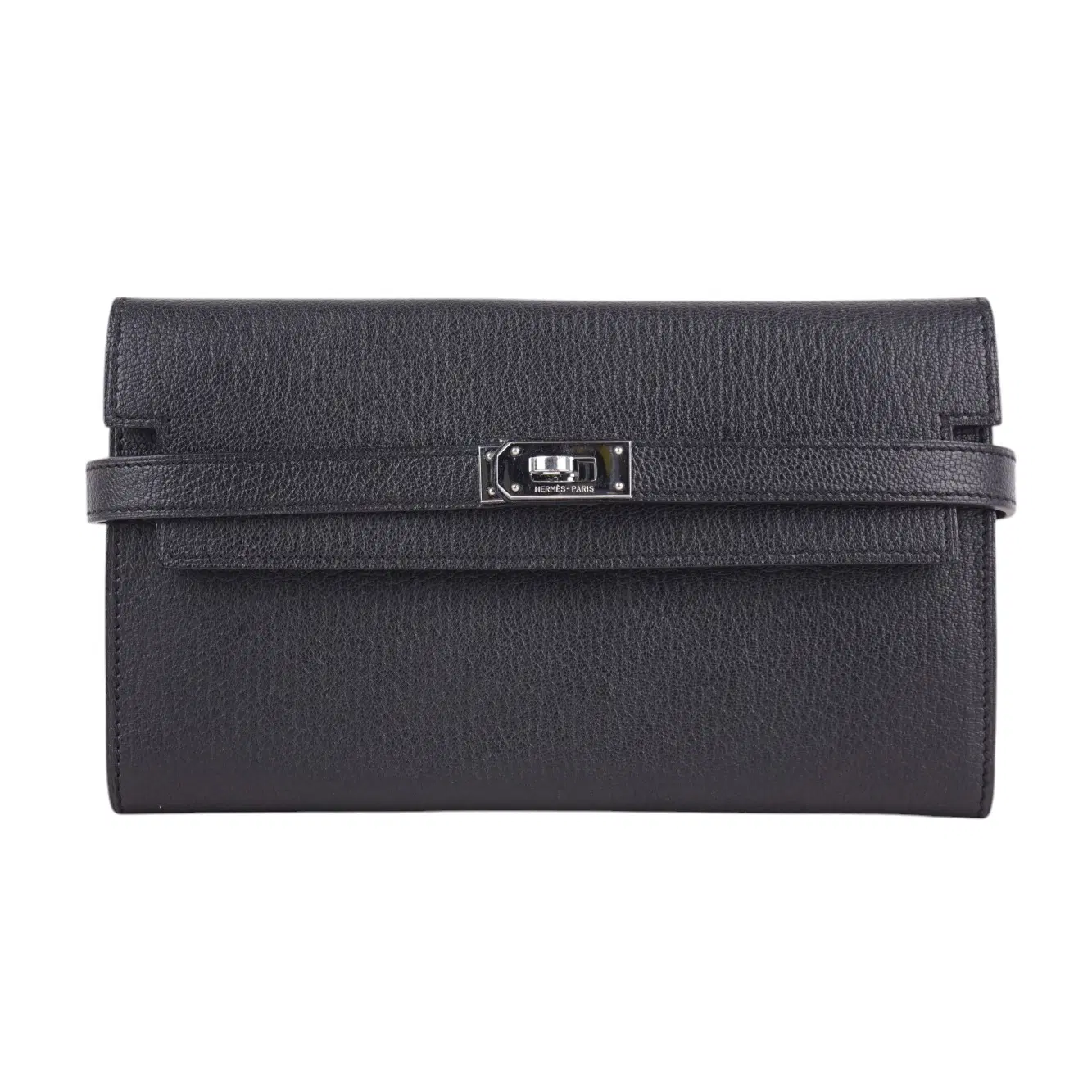 Hermes Black Kelly Classique To Go wallet