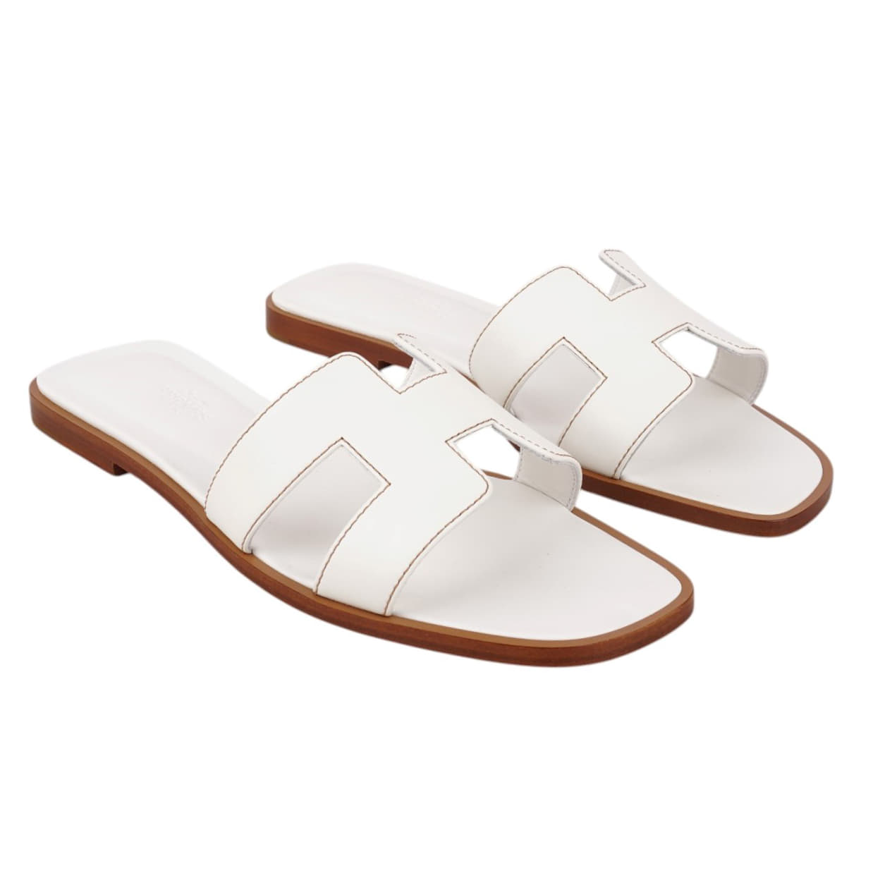  Size 36.5 - Hermes Blanc Oran Sandal