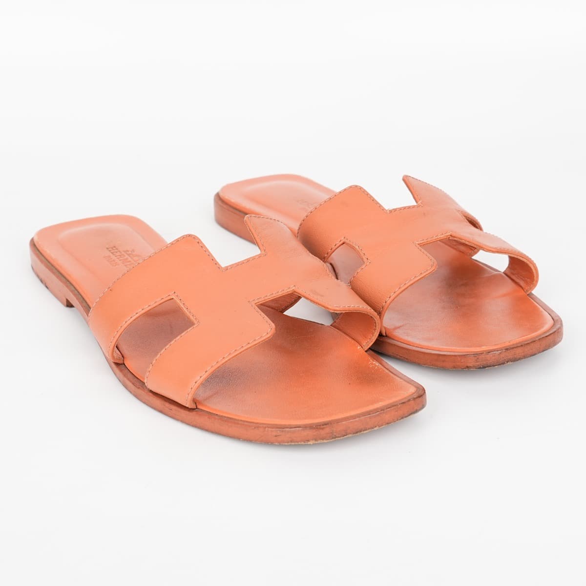 Size 35 - Hermes Oran Sandals in Rouge Tomette