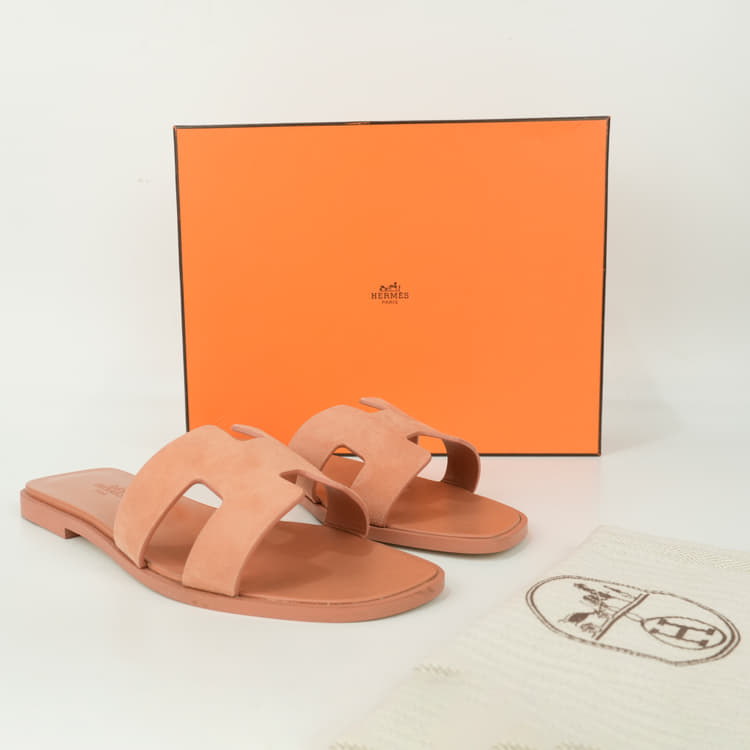 Size 38 - Hermes oran sandal in suede goatskin-Hover-Image