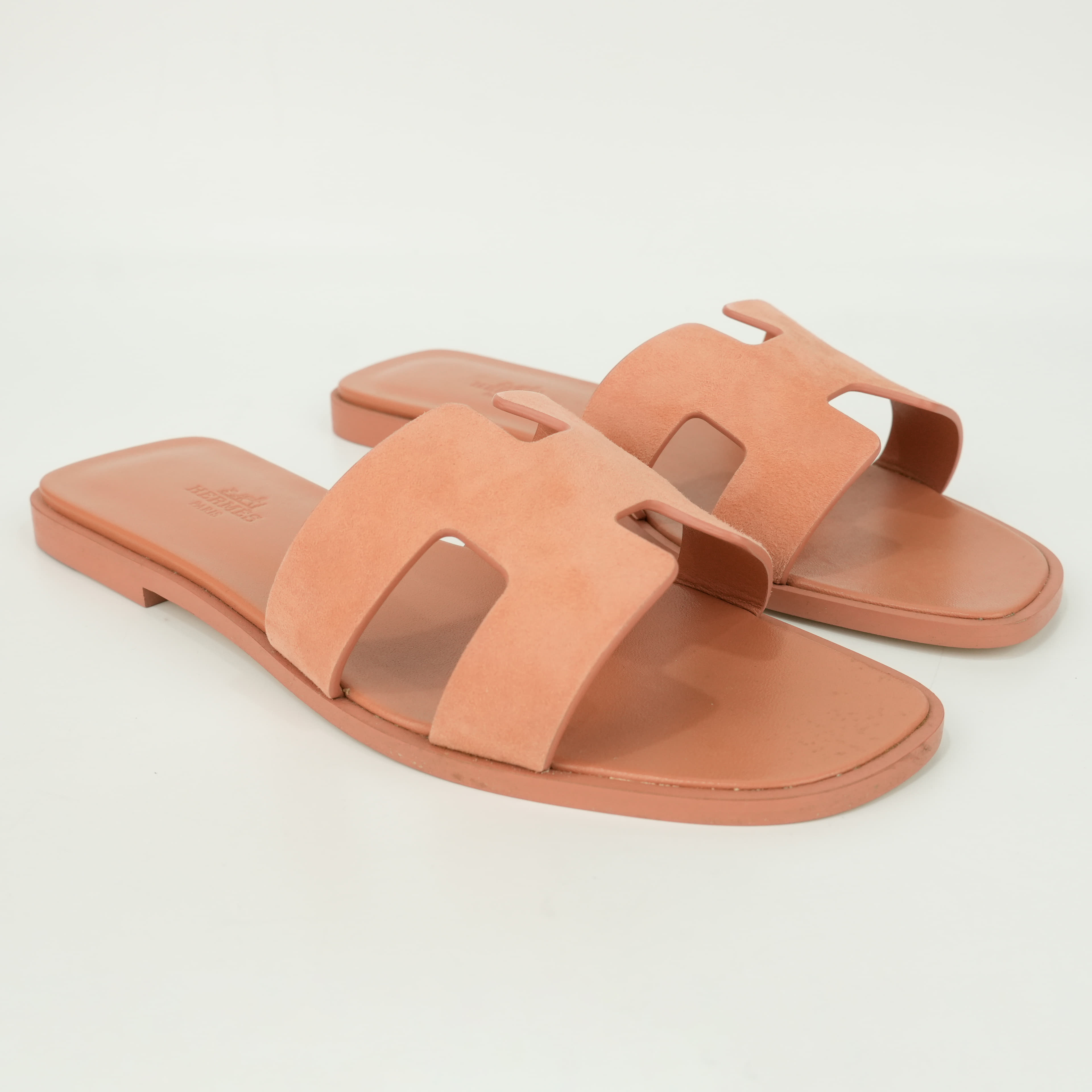 Size 38 - Hermes oran sandal in suede goatskin
