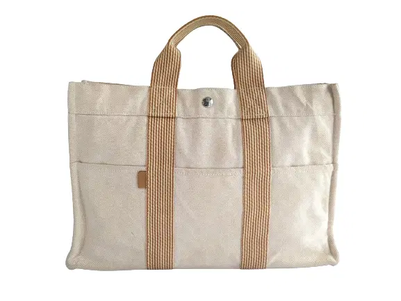 Hermes Orange Cotton Canvas Fourre Tout MM Tote