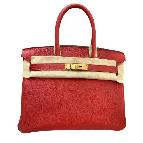 Hermes Birkin 30 Red Togo Leather Gold Hardware T Stamp-Hover-Image
