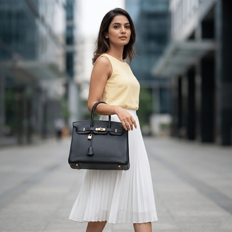 Hermes birkin 35 black togo GHW-Hover-Image