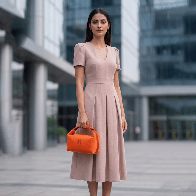 Hermes Bride-a-Brac case, small model in orange feu-Hover-Image