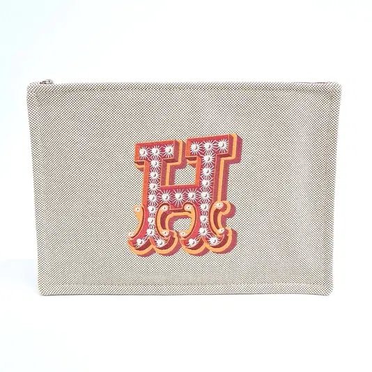 Hermes fabric pouch