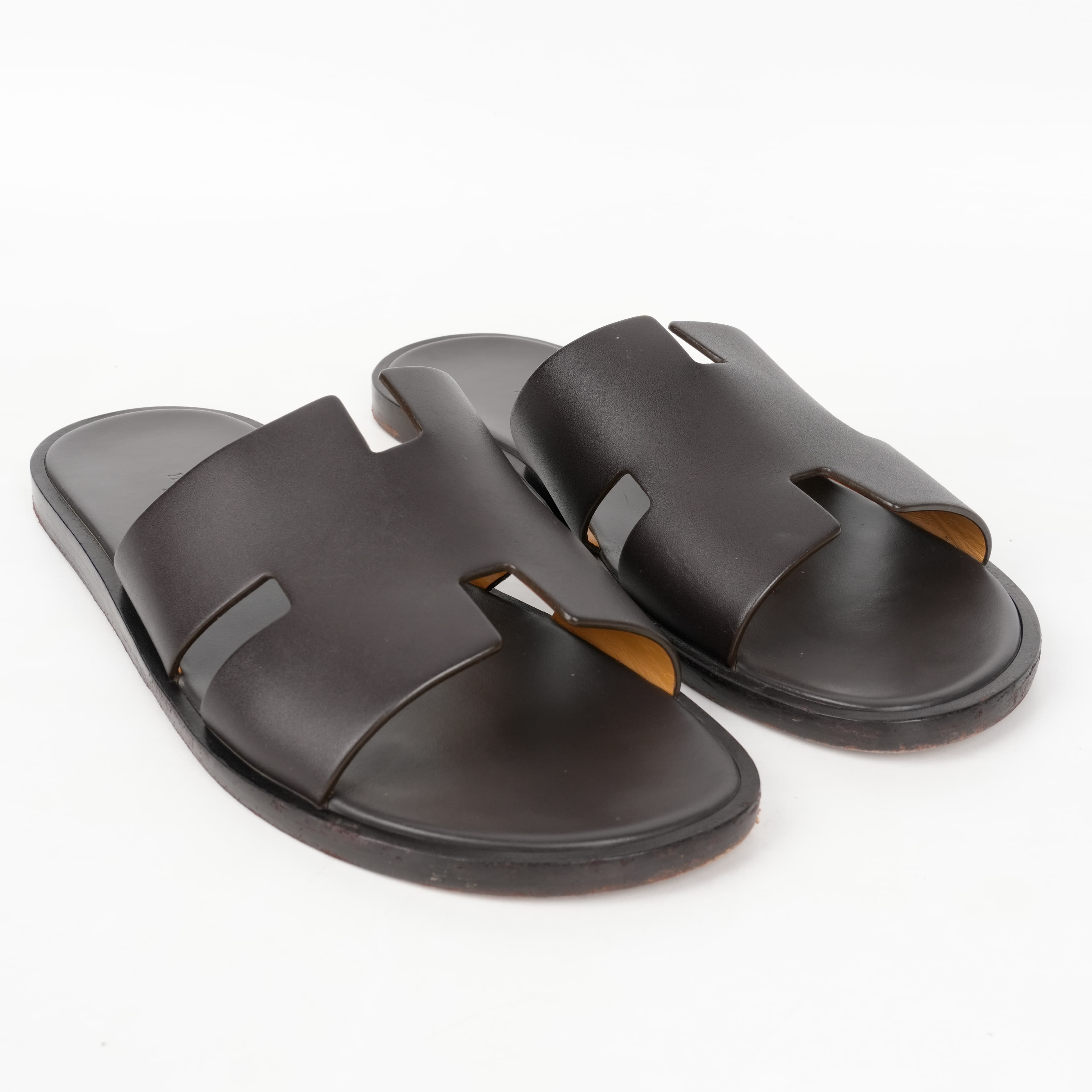 Size 42.5 - Hermes Izmir Sandals In Black