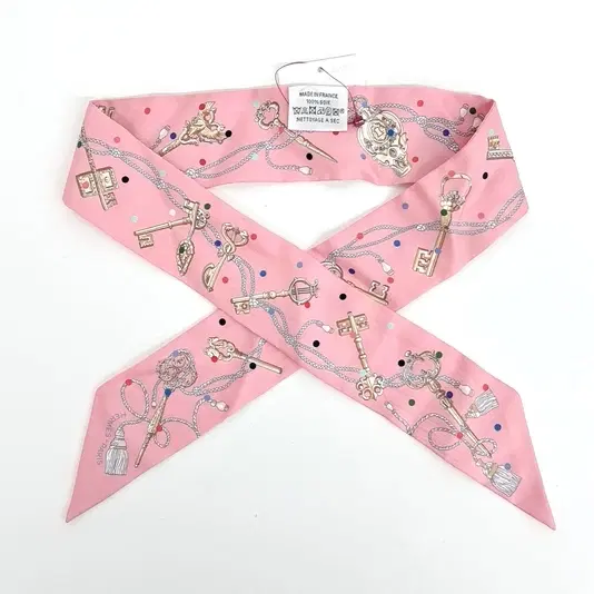 Hermes pink dot scarf