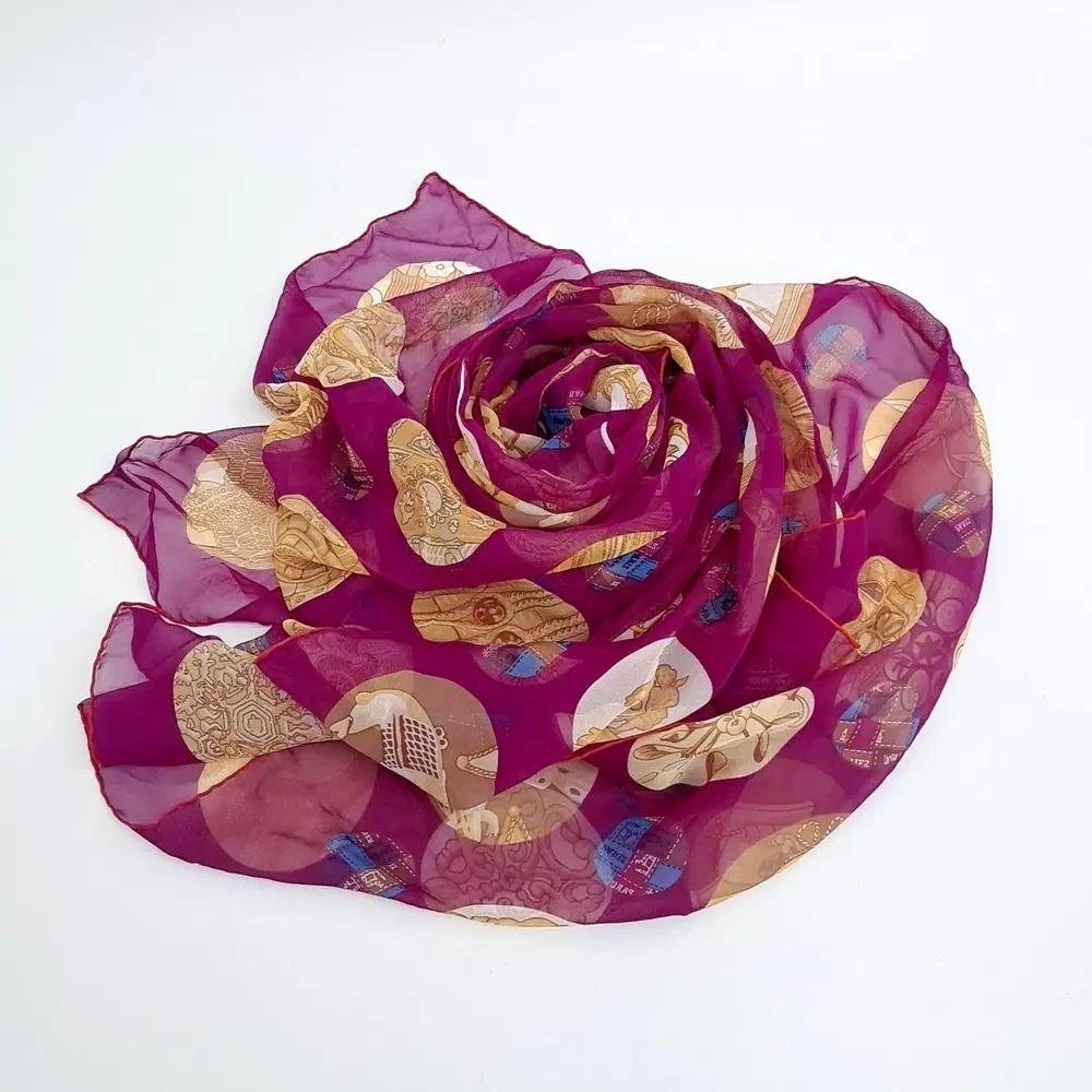 Hermes silk scarf