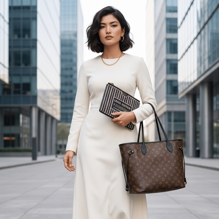 Louis Vuitton Neverfull Inside Out MM in Monogram Black-Hover-Image