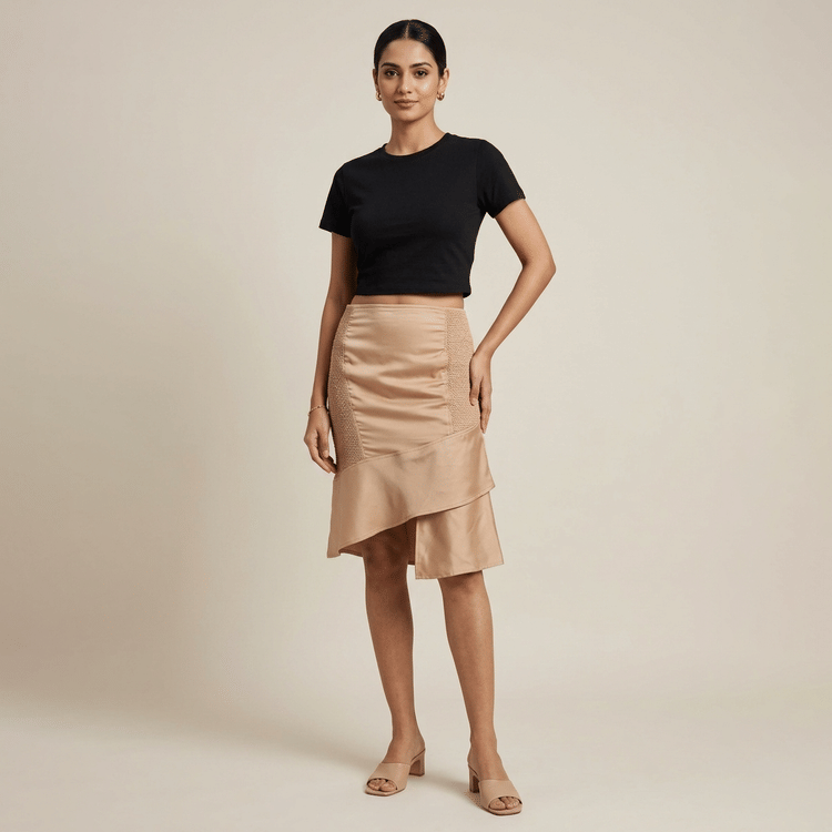 Gucci Gold Metallic Skirt-Hover-Image