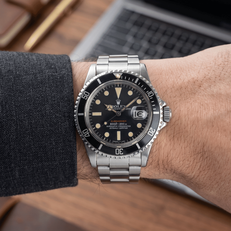 Rolex Submariner Date 40 MM Black Dial Steel Automatic Watch 1680-Hover-Image