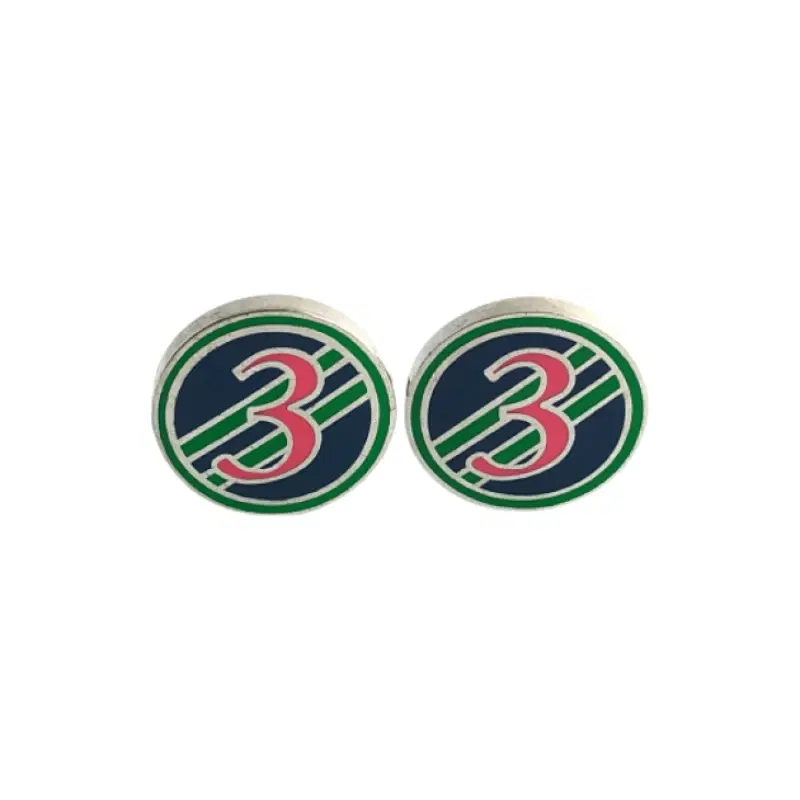 Hackett London Green Numbered Cufflinks