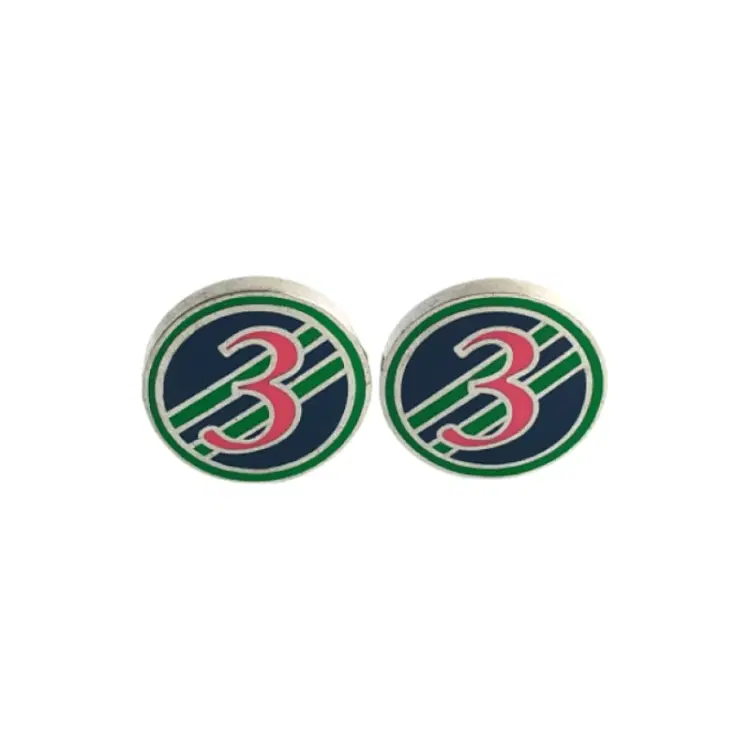 Hackett London Green Numbered Cufflinks-Hover-Image