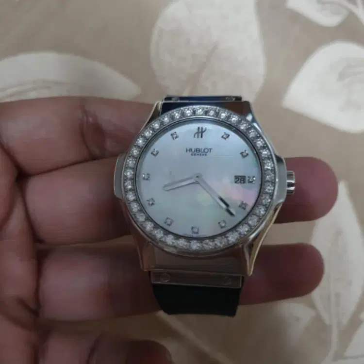 Hublot 38mm Mother of Pearl Diamond Quartz Watch-Hover-Image