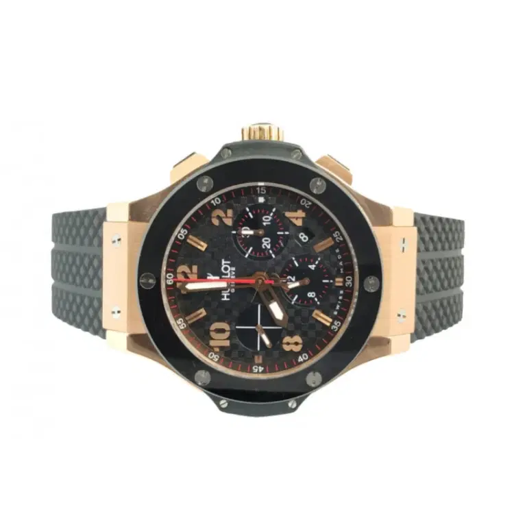 Hublot Big Bang Rose Gold 18K Ceramic Chrono Rubber Strap Complete Set-Hover-Image