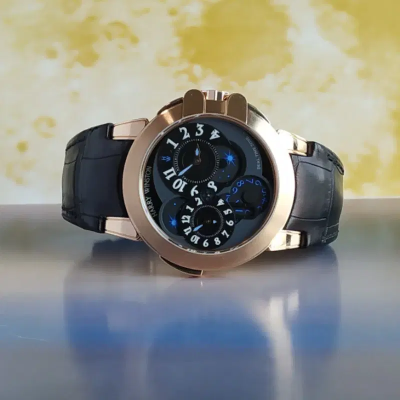 Harry Winston Rose Gold Ocean Dual Time 44MM