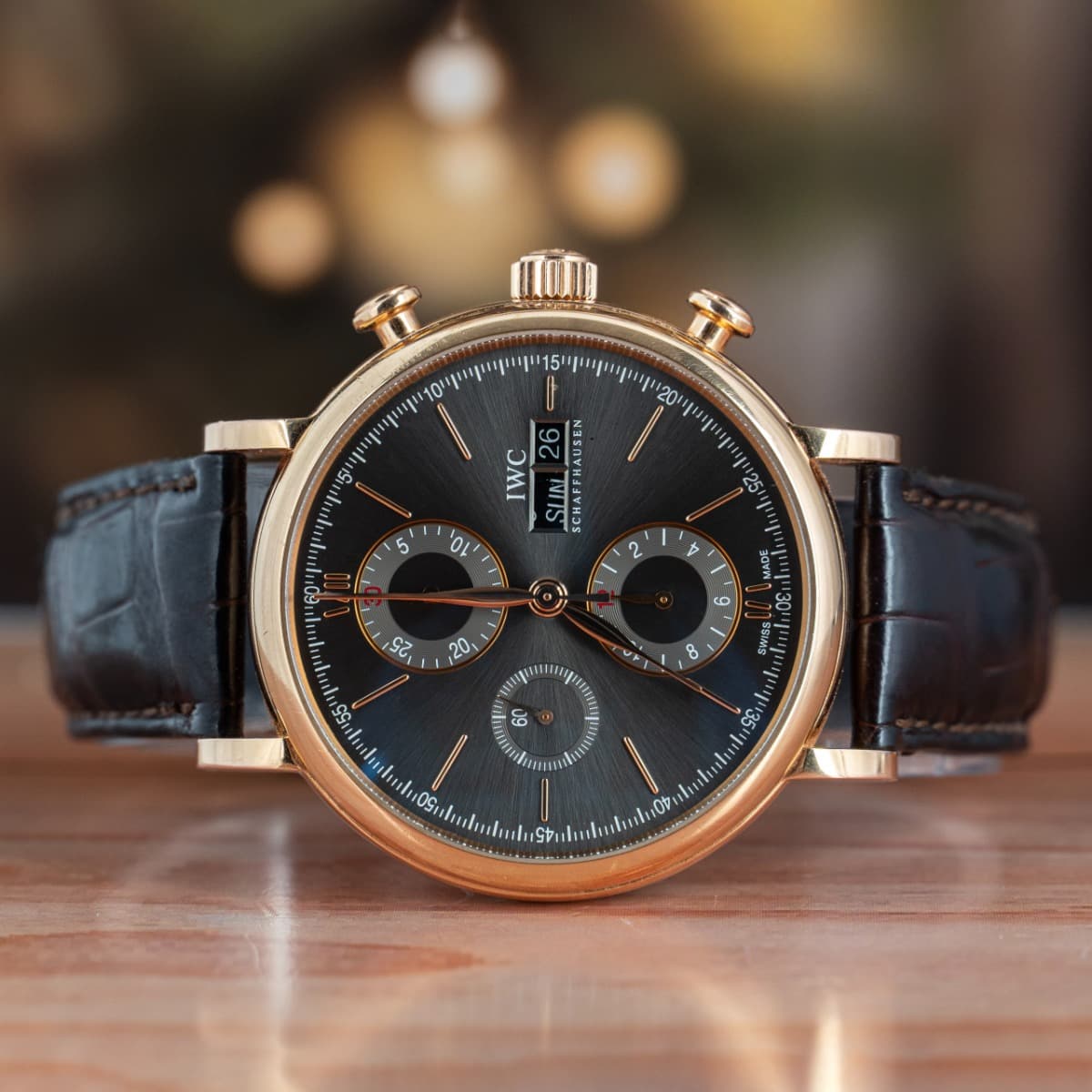 IWC Portofino Chronograph 42 MM Rose Gold Automatic Watch IW391021