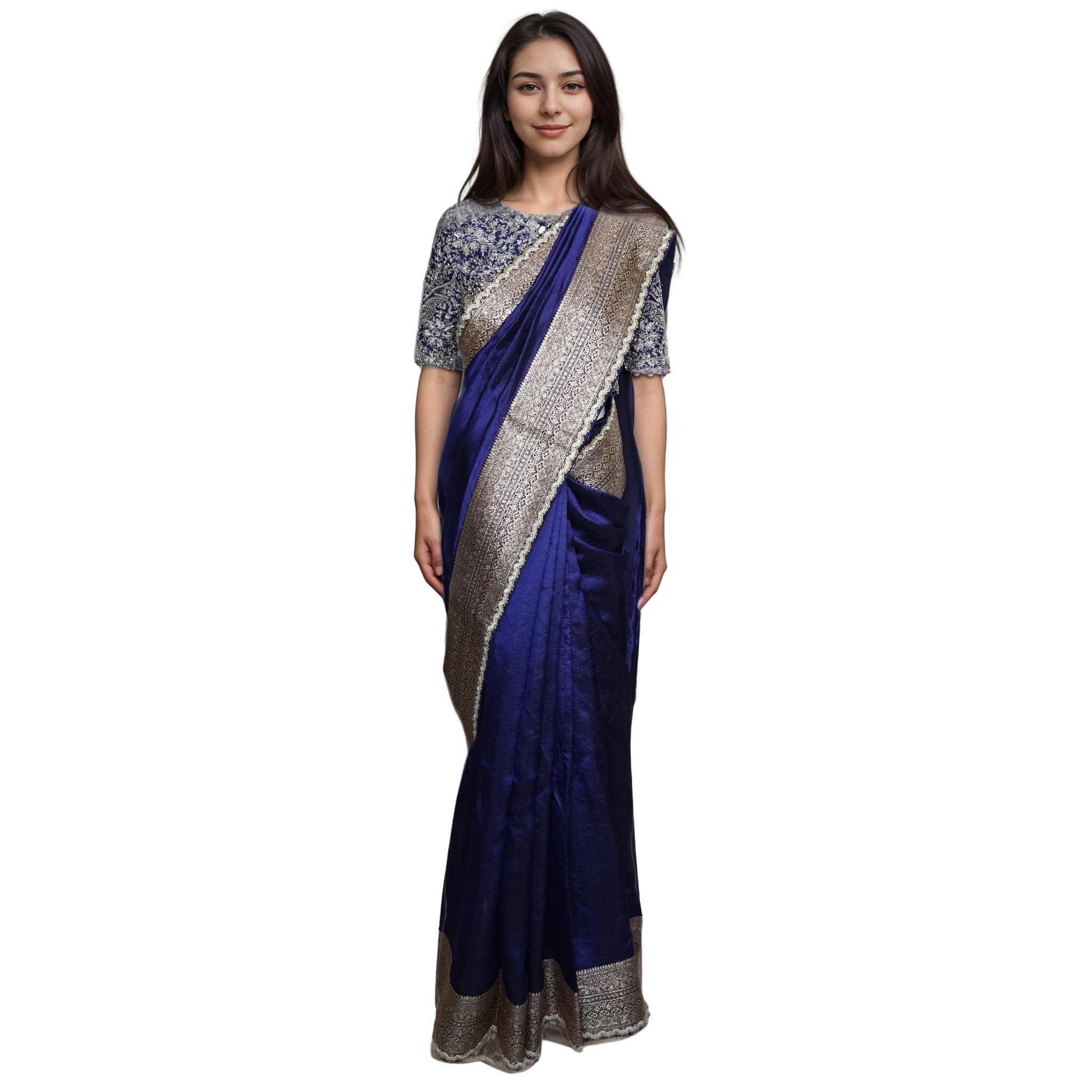 Jayanti Reddy Embroidered Saree With Blouse