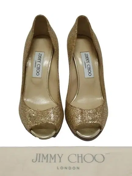 Jimmy Choo Gold Shimmer Baxen Wedges Pumps