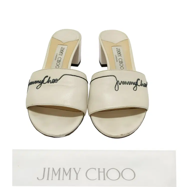 Jimmy Choo White Joni Slides Sandal-Hover-Image