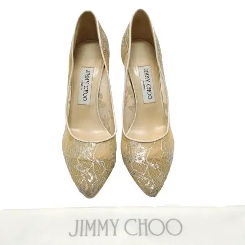 Size 37 - Jimmy Choo Abel Lace Point Toe Pumps-Hover-Image