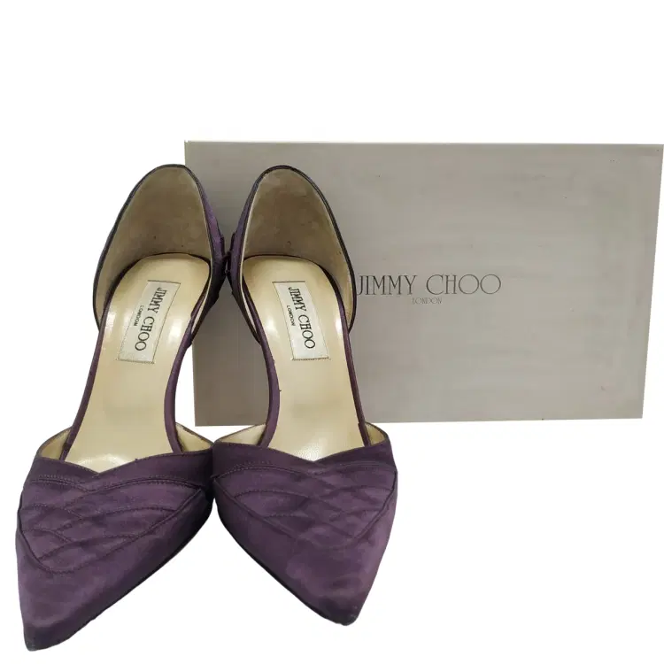 Size 38.5 - Jimmy Choo Pillow Dorsay Satin Heels-Hover-Image