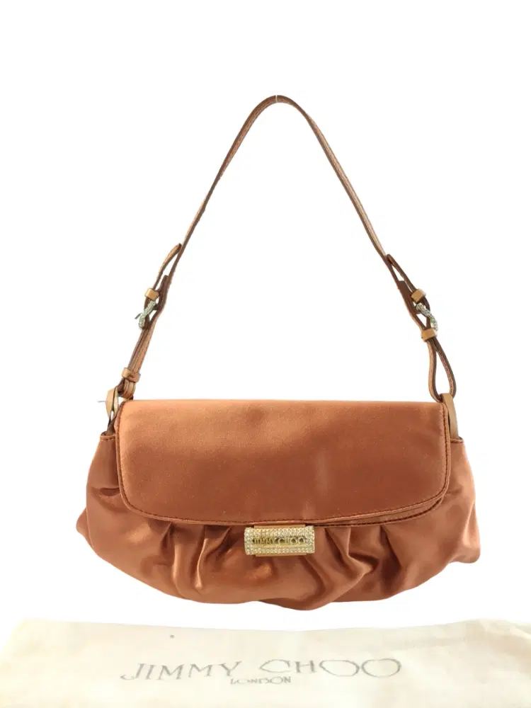 Jimmy Choo Satin crystal Embellished Bag-Hover-Image