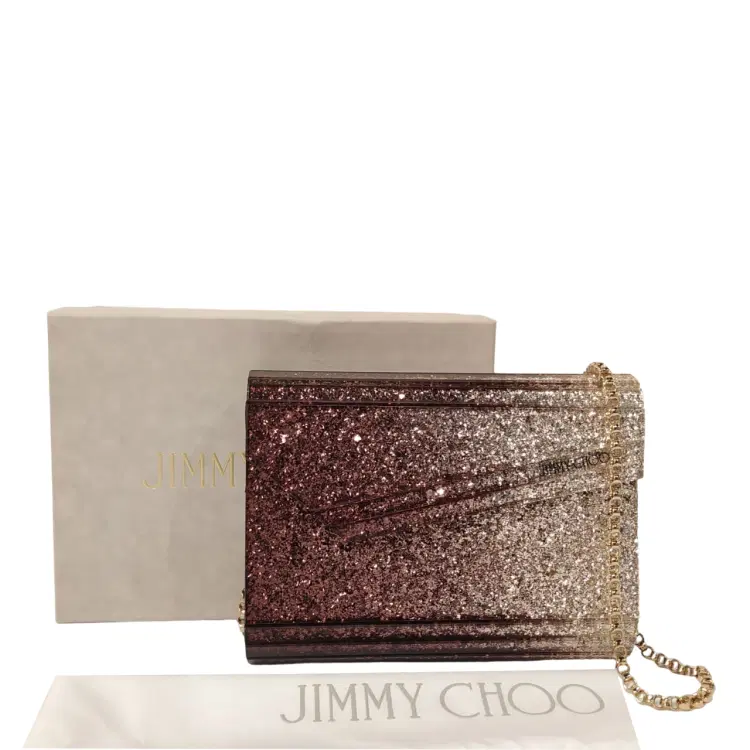 Jimmy Choo Candy Glitter Acrylic Clutch Bag-Hover-Image