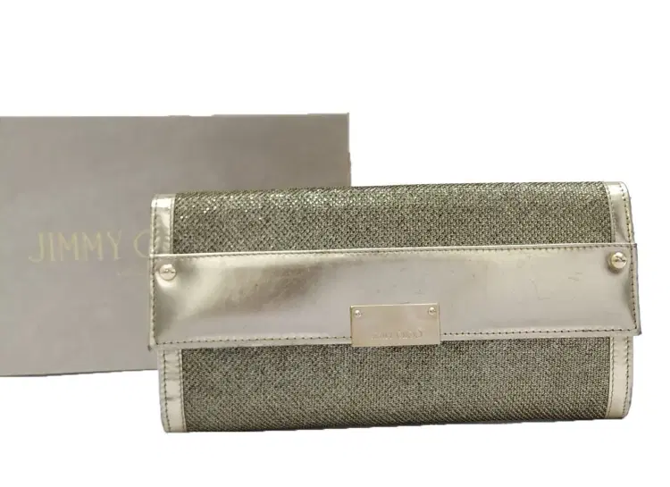 Jimmy Choo Metallic Gold Reese Continental Clutch-Hover-Image