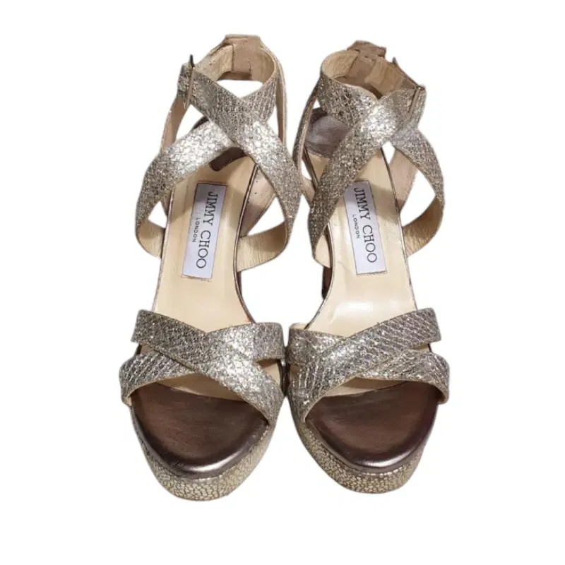 Jimmy Choo Vamp Glitter Platform Sandals