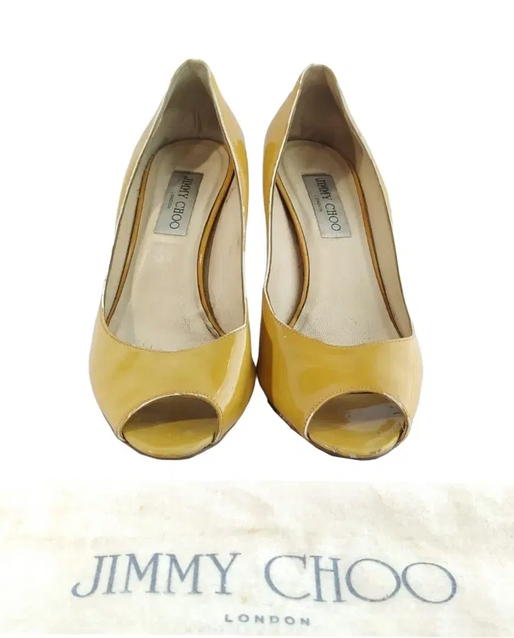 Jimmy Choo Isabel Patent Leather Peep Toe Low Heel Pump-Hover-Image