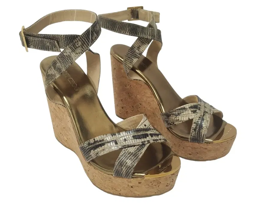 Size 37 - Jimmy Choo Criss Cross Wedges