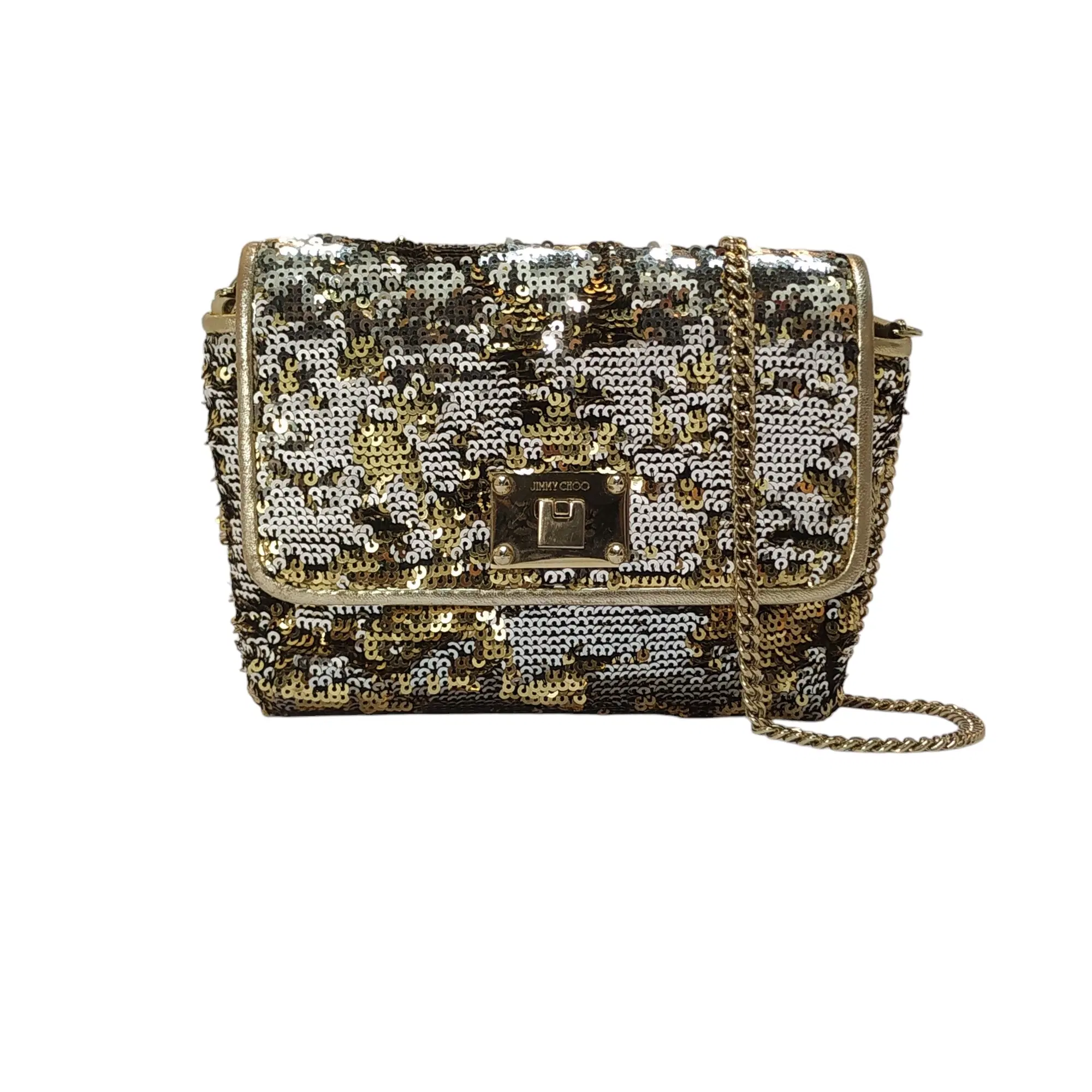 Jimmy Choo Ruby Sequined Leather Shoulder Bag