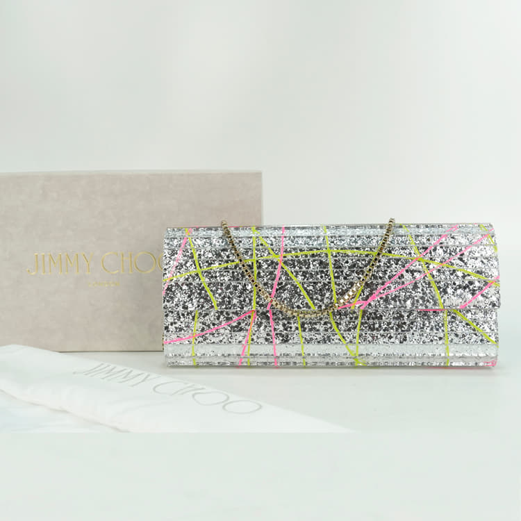 Jimmy Choo Embellished Acrylic Sweetie Clutch Bag-Hover-Image