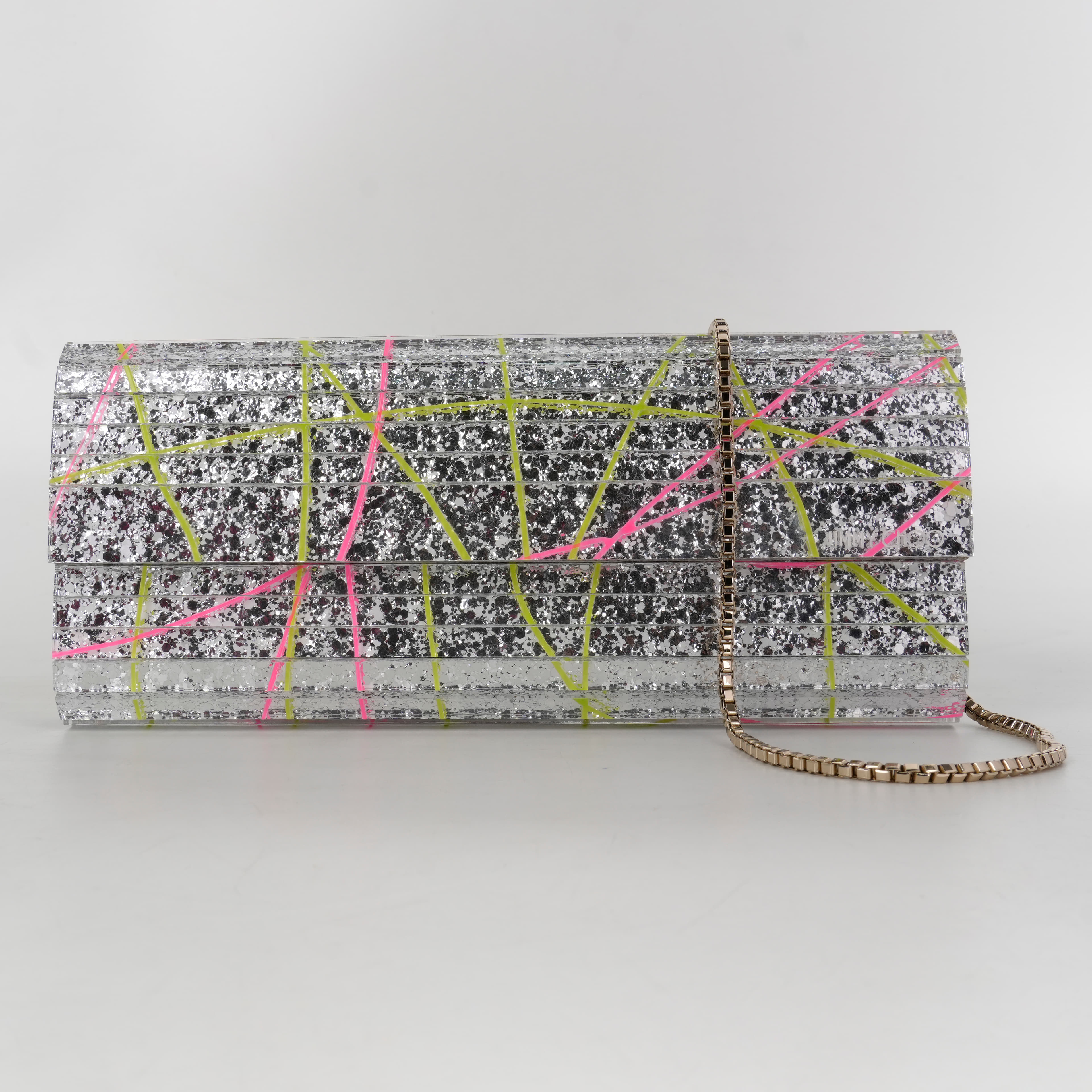 Jimmy Choo Embellished Acrylic Sweetie Clutch Bag