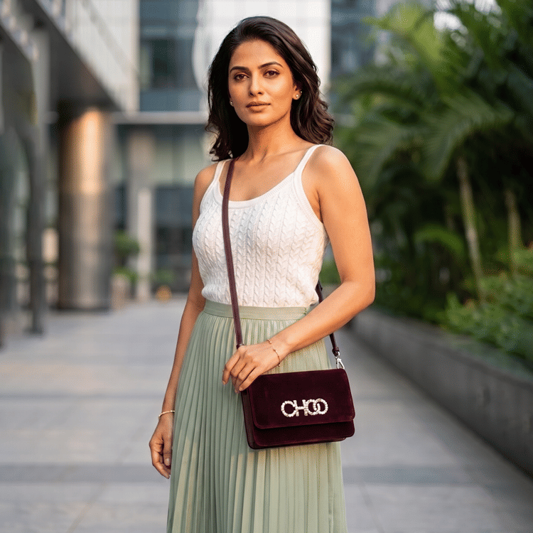 Jimmy Choo Sidney Suede CrossBody Bag-Hover-Image