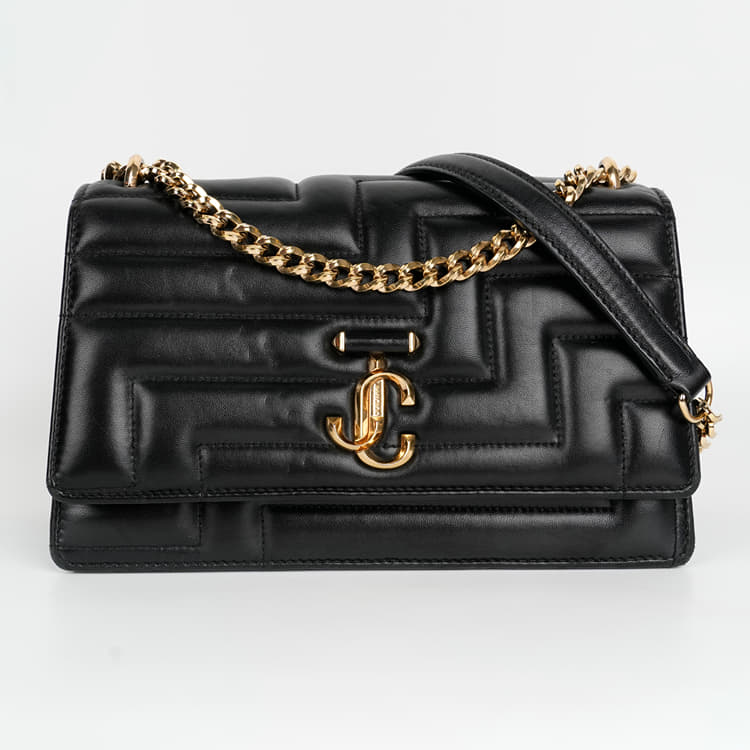 Jimmy Choo Avenue Soft Shoulder Black Avenue Nappa Leather Bag-Hover-Image