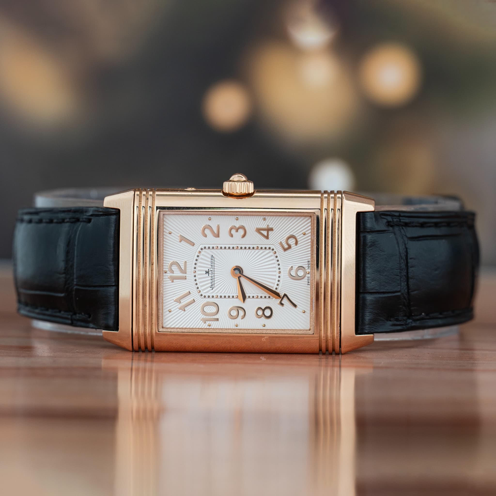 Jaeger-LeCoultre Grande Reverso Lady Ultra Thin Duetto Duo 24 MM Rose Gold Watch 264.2.74
