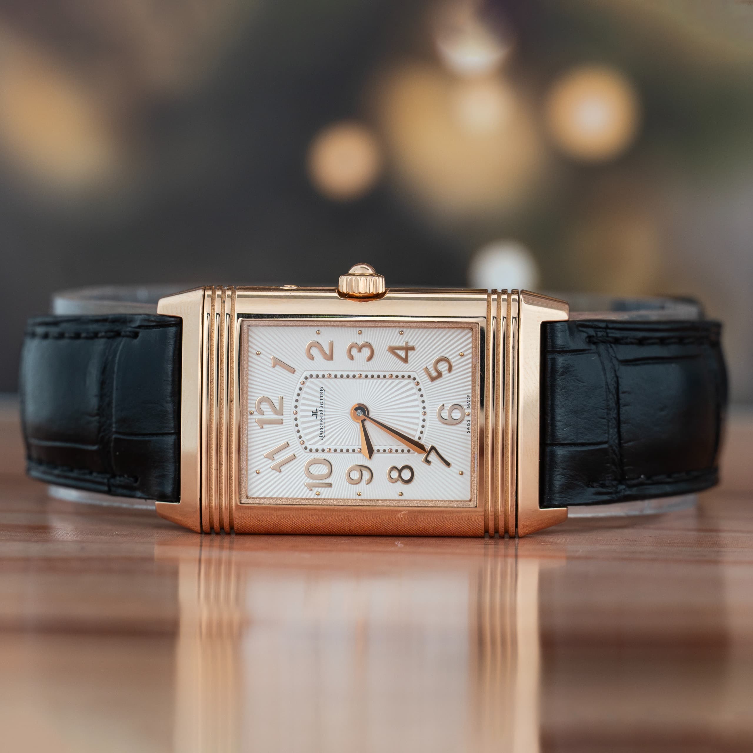 Jaeger-LeCoultre Grande Reverso Lady Ultra Thin Duetto Duo 24 MM Rose Gold Watch 264.2.74