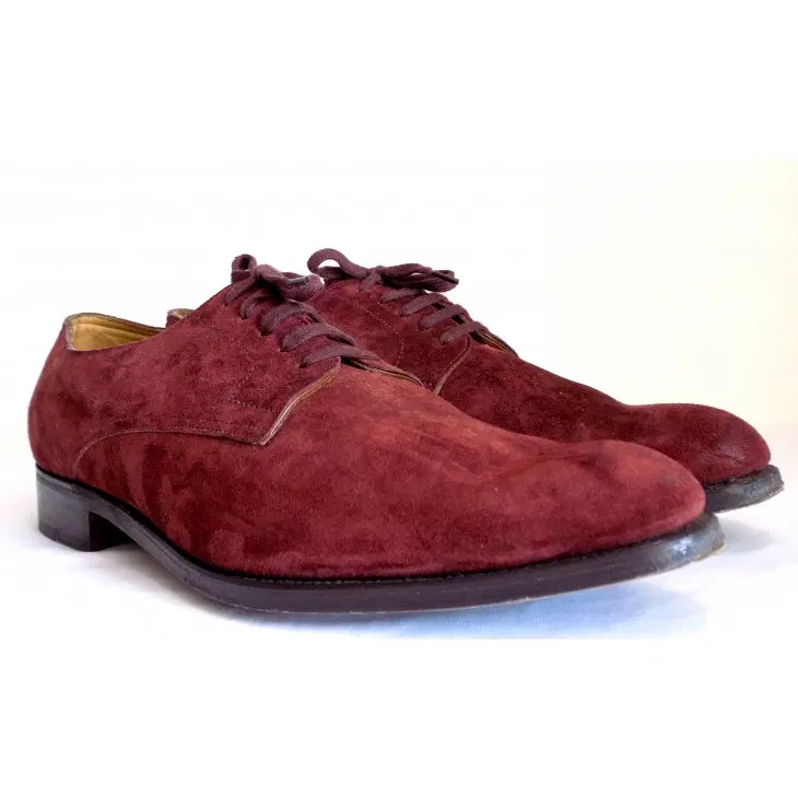 John Lobb Suede Pierson Oxford Lace Up Shoes