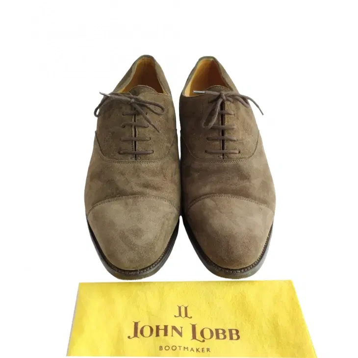 John Lobb City II Suede Balmorals Oxford Shoes-Hover-Image