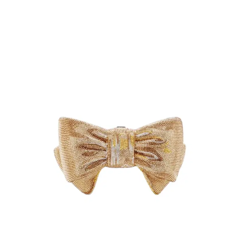 Judith Leiber Gold Bow Just For You Clutch