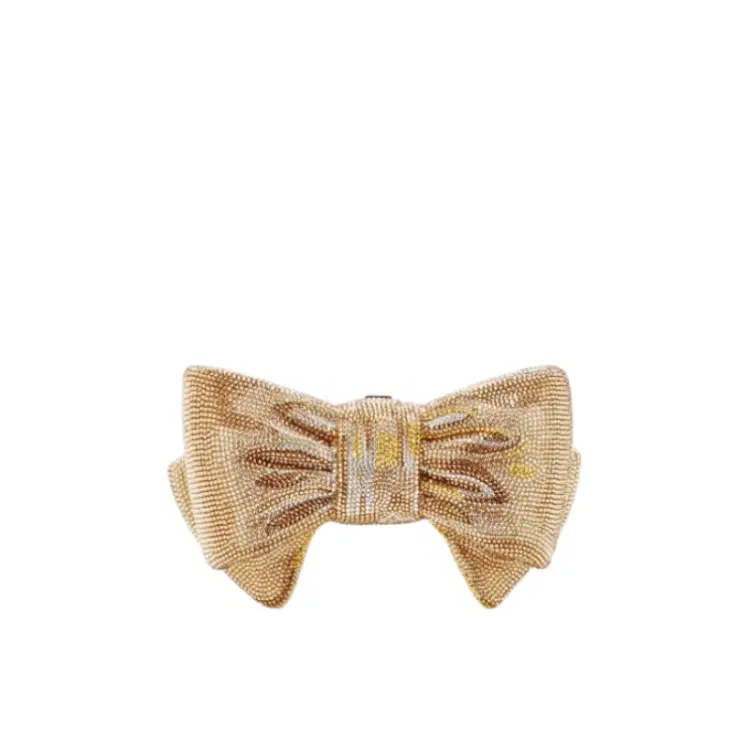 Judith Leiber Gold Bow Just For You Clutch-Hover-Image