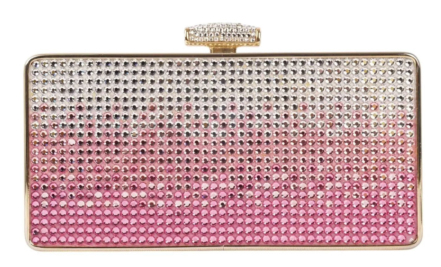 Judith Leiber Sorrel Crystal Box Clutch