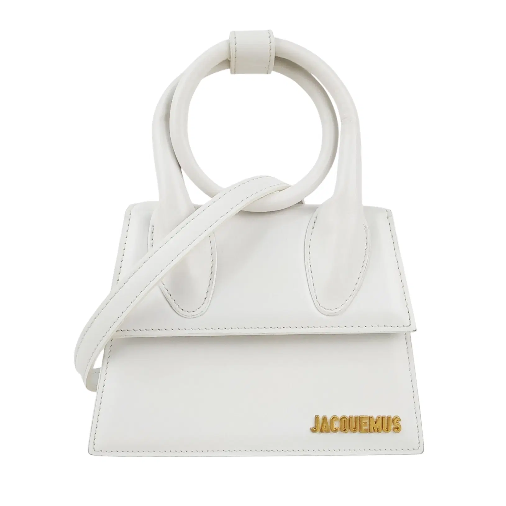 Jacquemus Le Chiquito Noeud Leather Bag in White