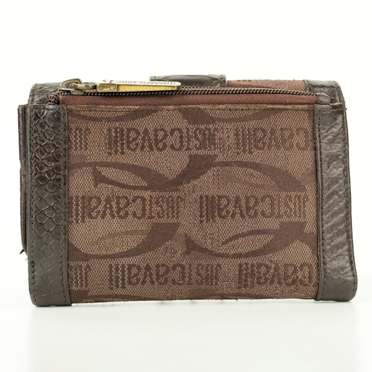 Just Cavalli Monogram Studded Compact Wallet-Hover-Image