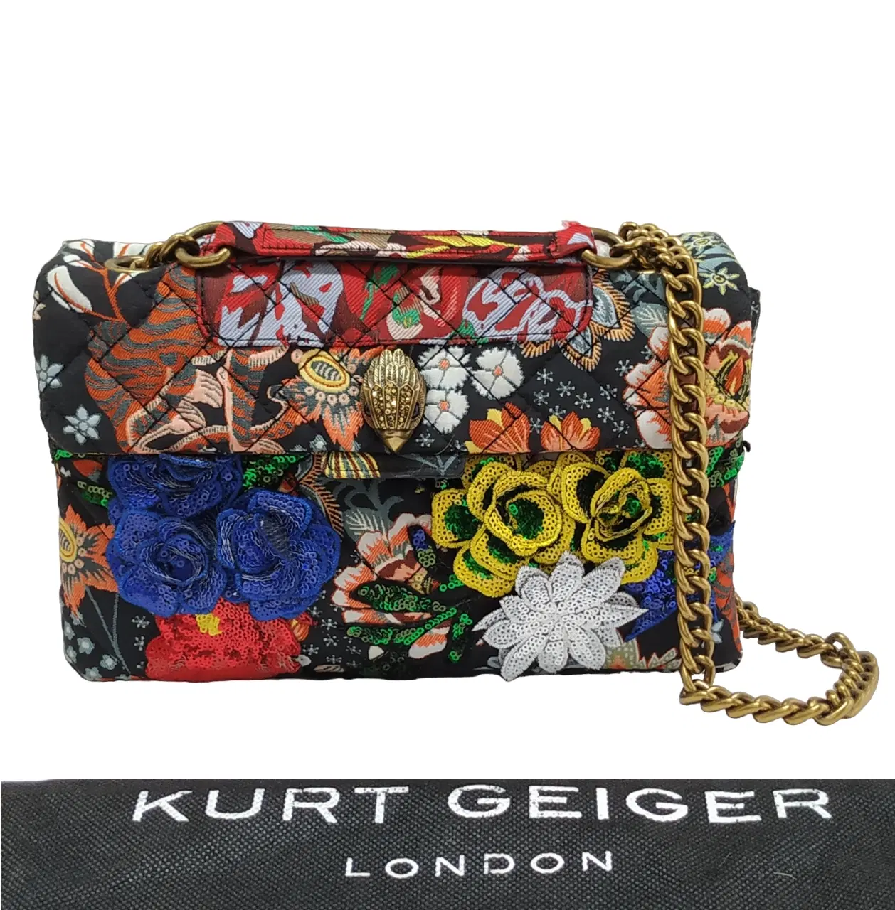 Kurt Geiger Mini Floral Patch Kensington Crossbody Bag