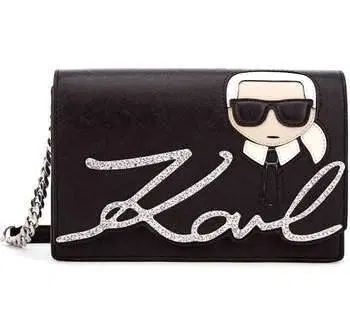 Karl Lagerfeld K/ikonik Faux Leather Shoulder Bag-Hover-Image
